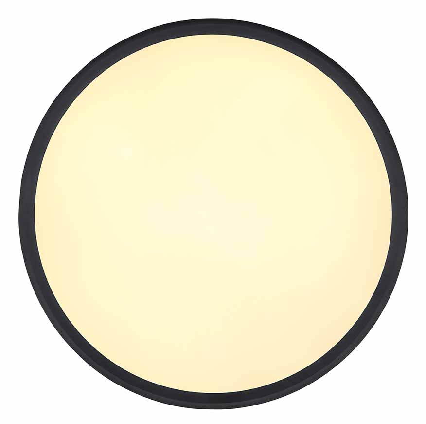 Moderne runde schwarze Metalldeckenlampe Globo Belissa – Bild 2