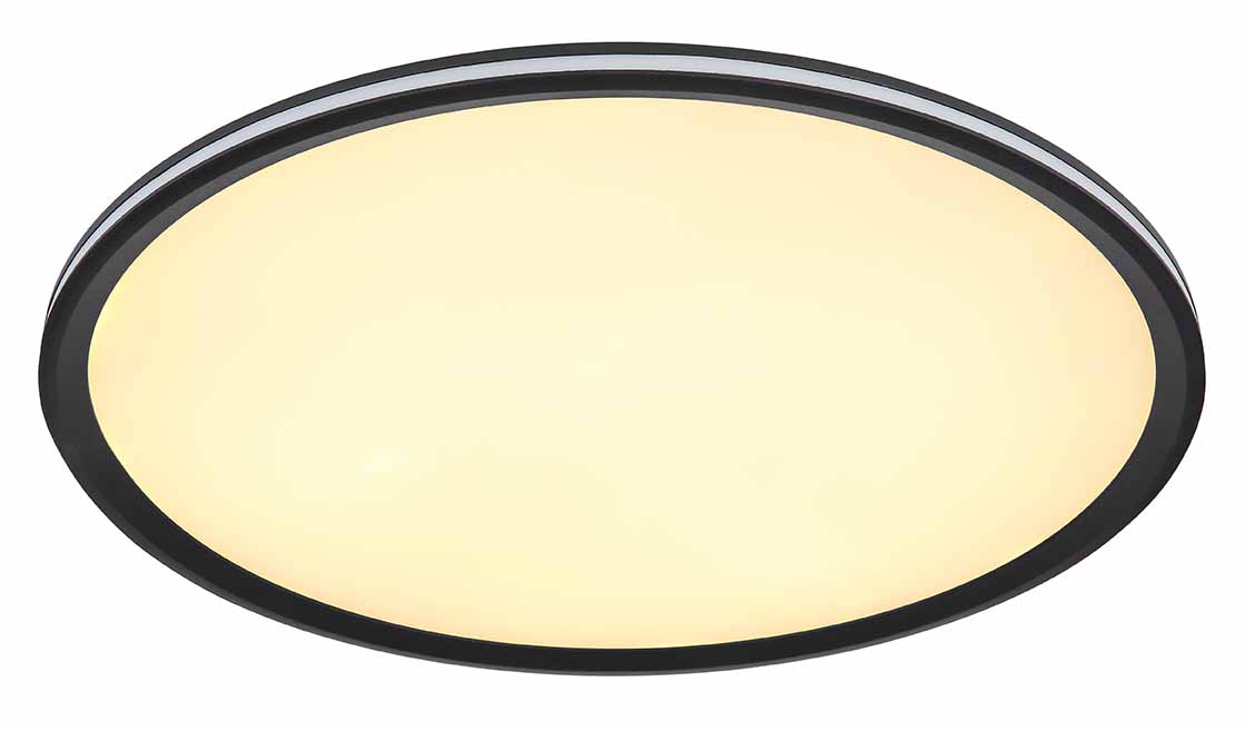 Moderne runde schwarze Metalldeckenlampe Globo Belissa – Bild 3