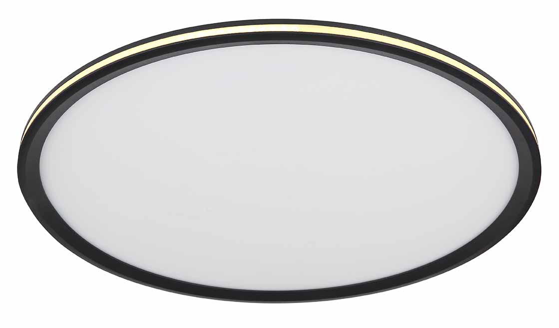 Moderne runde schwarze Metalldeckenlampe Globo Belissa – Bild 4