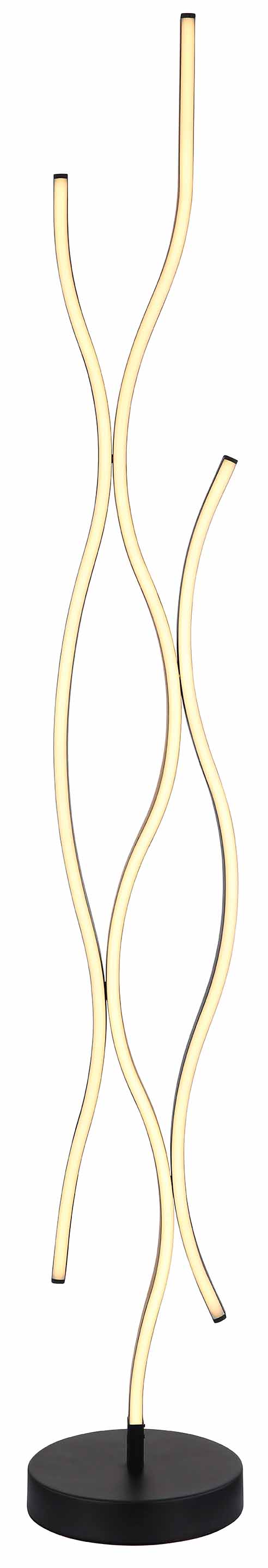 Moderne schwarze Bodenlampe lang Globo Geronimo – Bild 2