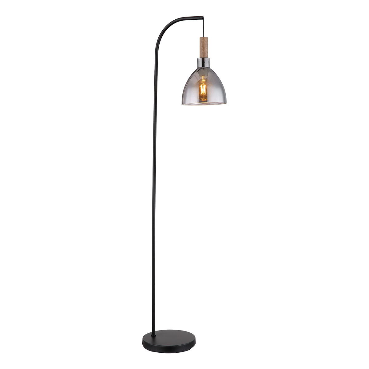 moderne-schwarze-glas-metall-stehlampe-globo-mattea-15550s