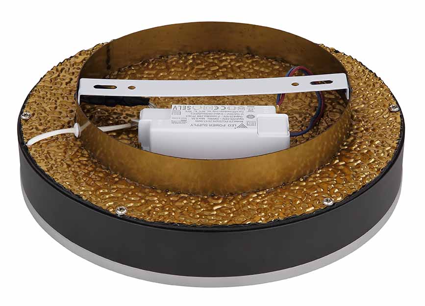 Moderne schwarze goldene Deckenlampe Globo Hedi – Bild 3