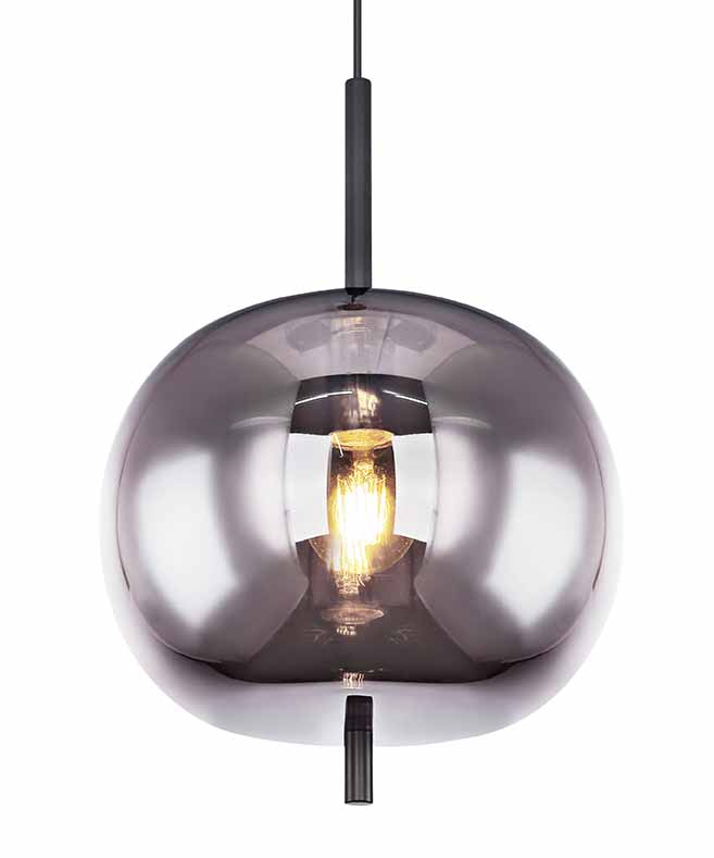 Moderne schwarze Hängelampe Metall Globo Blacky – Bild 2