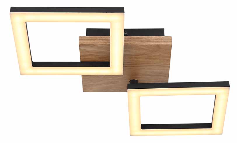 Moderne schwarze Holz-Deckenlampe Globo Kerry – Bild 2