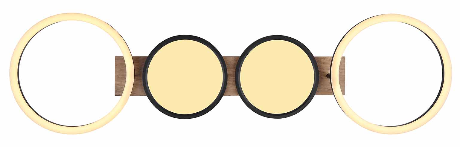 Moderne schwarze Kreis-Deckenlampe Globo Bossy – Bild 3