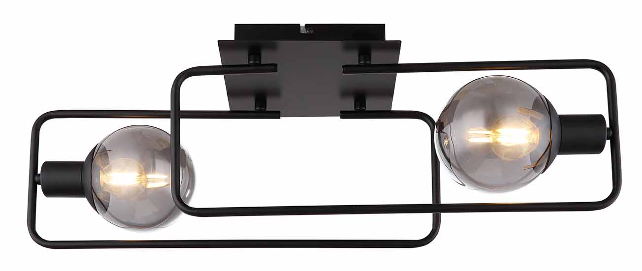 Moderne schwarze Metall-Deckenlampe Globo Blama – Bild 2