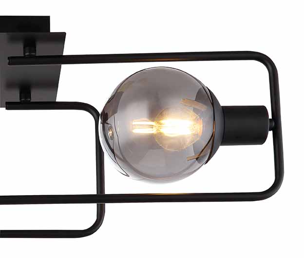 Moderne schwarze Metall-Deckenlampe Globo Blama – Bild 3