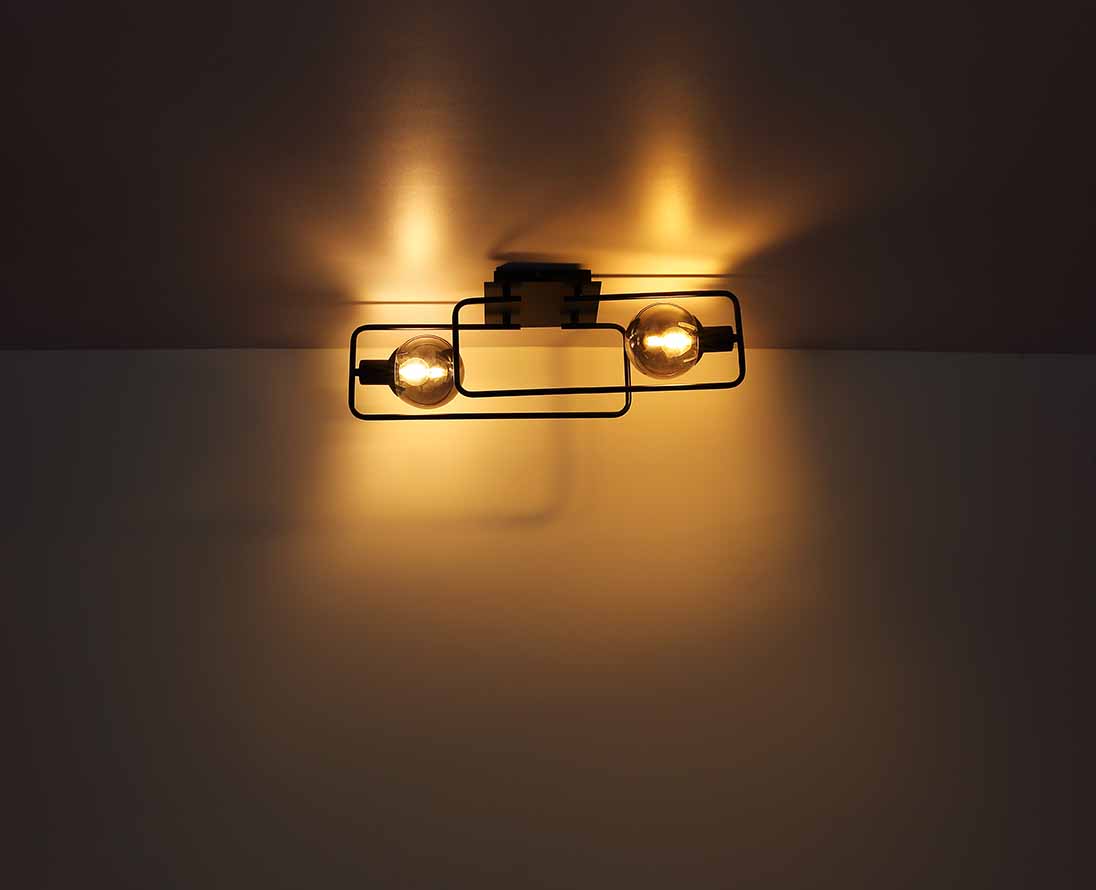Moderne schwarze Metall-Deckenlampe Globo Blama – Bild 4