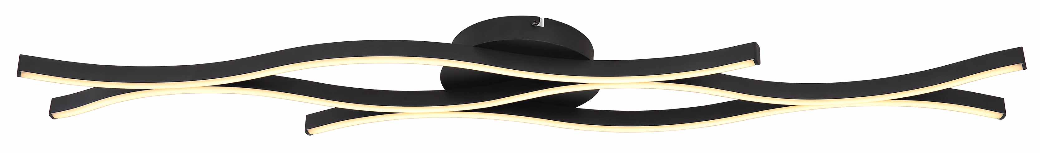 Moderne schwarze Metall-Deckenlampe Globo Geronimo – Bild 2