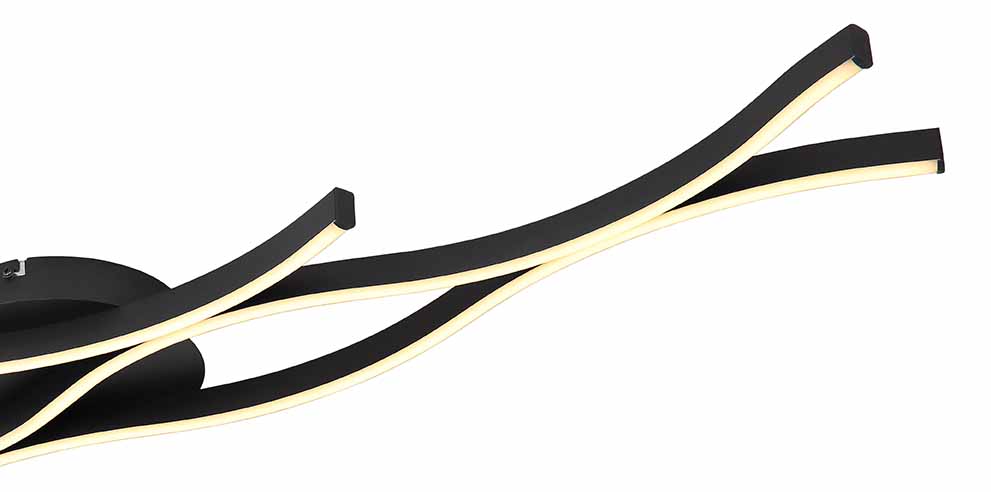 Moderne schwarze Metall-Deckenlampe Globo Geronimo – Bild 4