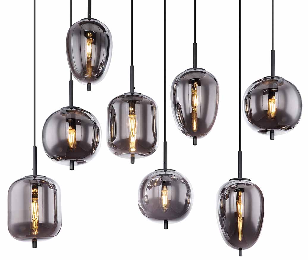 Moderne schwarze Metall Hängelampe Globo Blacky – Bild 3