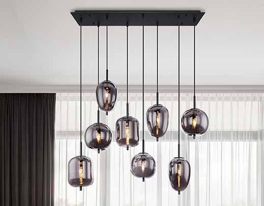 Moderne schwarze Metall Hängelampe Globo Blacky – Bild 5