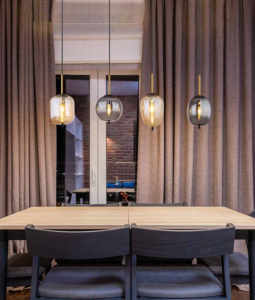 Moderne schwarze Metall Hängelampen Globo Blacky – Bild 4