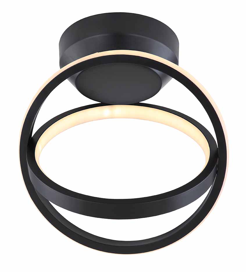 Moderne schwarze Metall-Kreis-Deckenlampe Globo Kamilla – Bild 2