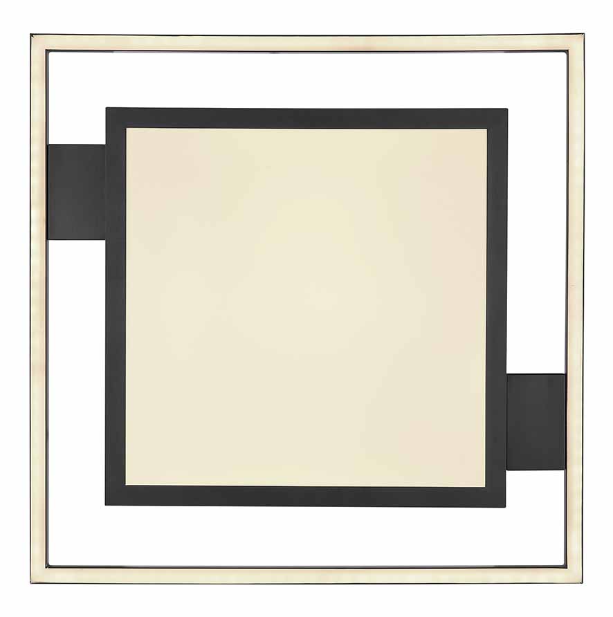 Moderne schwarze quadratische Holz-Deckenlampe Globo Jorry – Bild 3