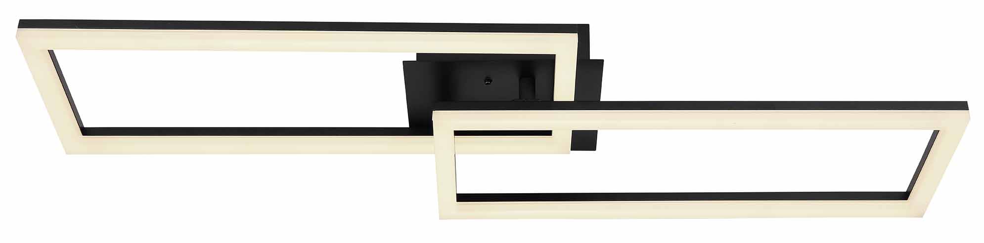 Moderne schwarze rechteckige Deckenlampe Globo Tatjana – Bild 2