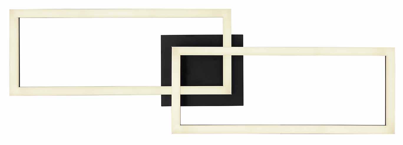 Moderne schwarze rechteckige Deckenlampe Globo Tatjana – Bild 3