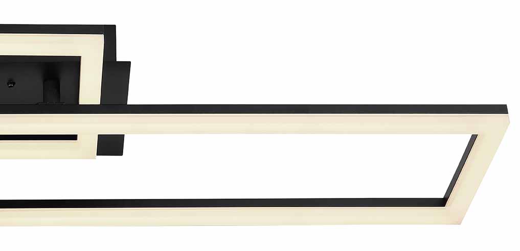 Moderne schwarze rechteckige Deckenlampe Globo Tatjana – Bild 4