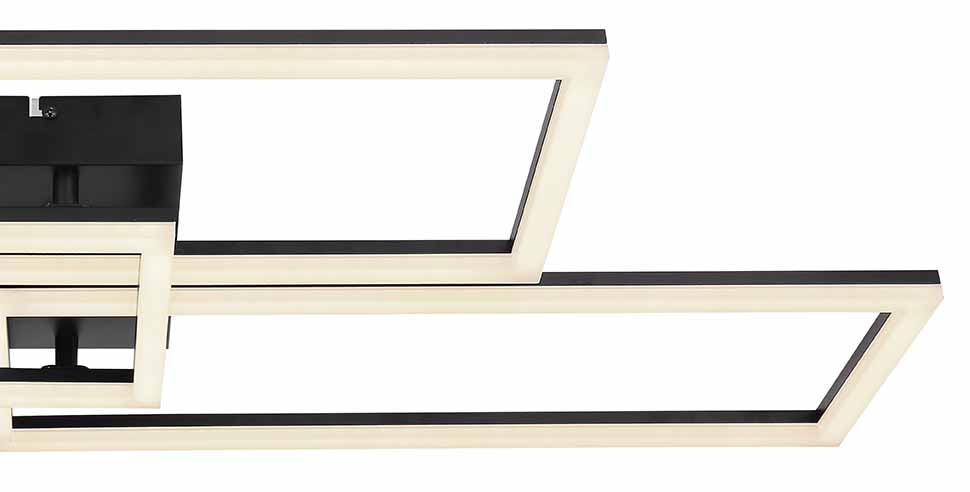 Moderne schwarze rechteckige Deckenlampe Globo Tiny – Bild 4