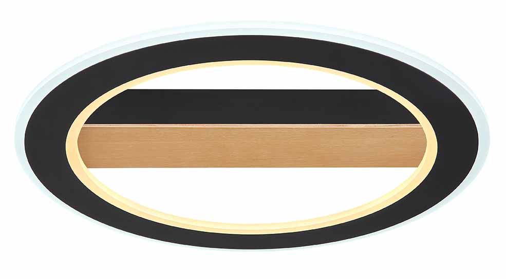 Moderne schwarze runde Deckenlampe Globo Mattia – Bild 2