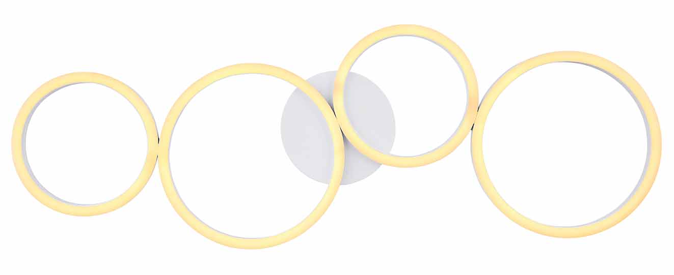 Moderne weiße Kreise Deckenlampe Globo Venosa – Bild 3