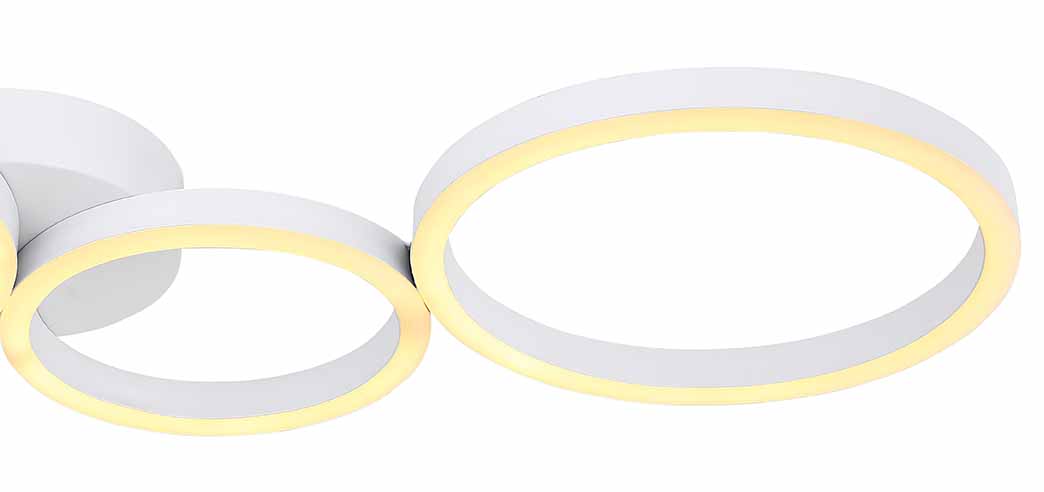 Moderne weiße Kreise Deckenlampe Globo Venosa – Bild 4