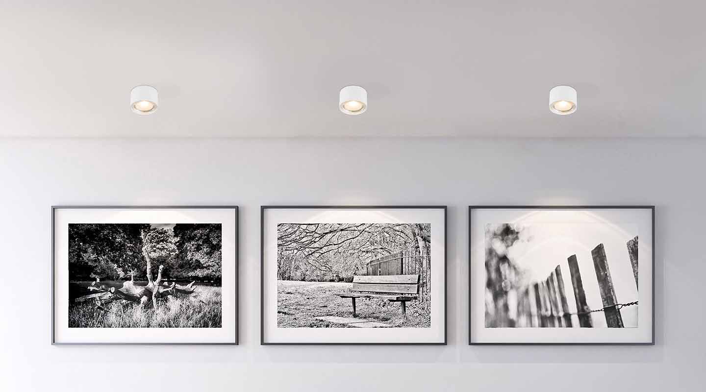 Moderne weiße Metall-Deckenleuchte Globo Serena – Bild 3