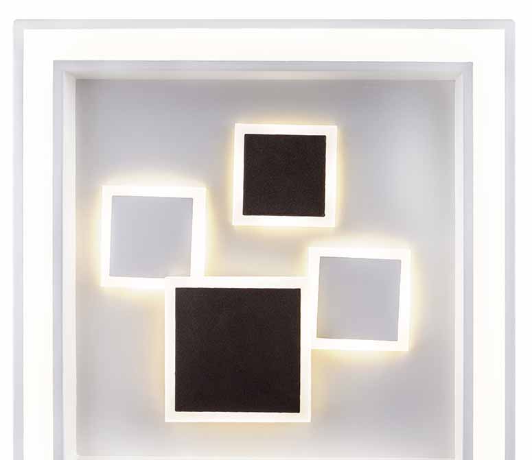 Moderne weiße quadratische Deckenlampe Globo Nolo – Bild 4