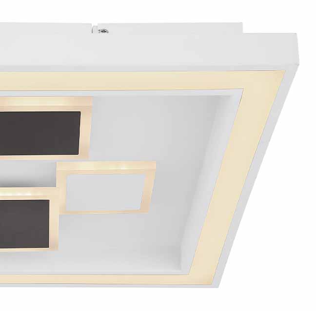 Moderne weiße quadratische Deckenlampe Globo Nolo – Bild 3