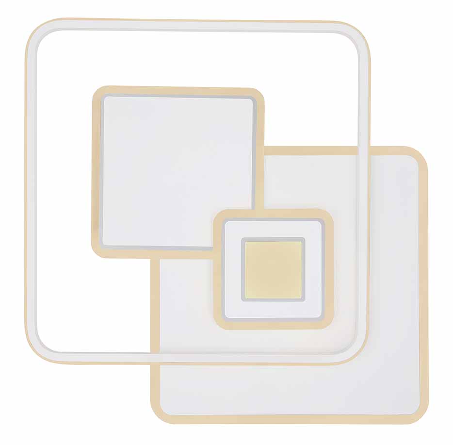 Moderne weiße quadratische Deckenlampe Globo Roderick – Bild 3