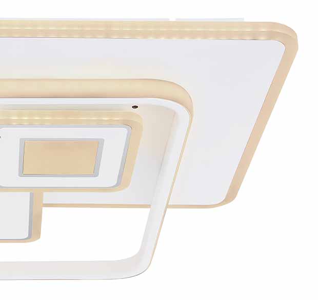 Moderne weiße quadratische Deckenlampe Globo Roderick – Bild 4