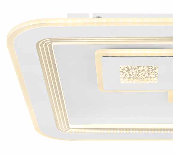 Moderne weiße quadratische Deckenlampe Globo Valeria – Bild 4