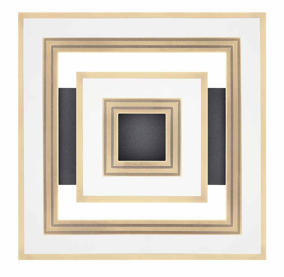 Moderne weiße quadratische Metall-Deckenlampe Globo Jack – Bild 3