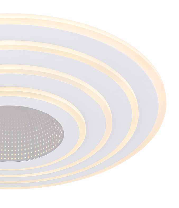 Moderne weiße runde Metall-Deckenlampe Globo Jocelyn – Bild 3