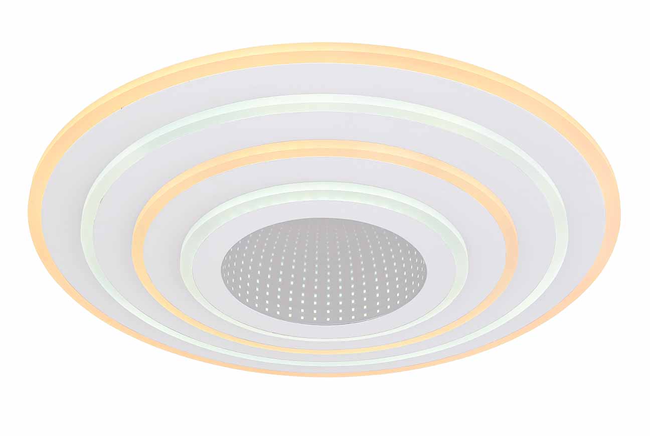 Moderne weiße runde Metall-Deckenlampe Globo Jocelyn – Bild 4