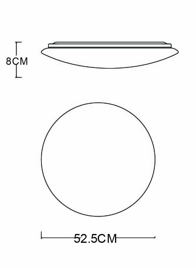Moderne weiße runde Metall-Deckenlampe Globo Pierre – Bild 4