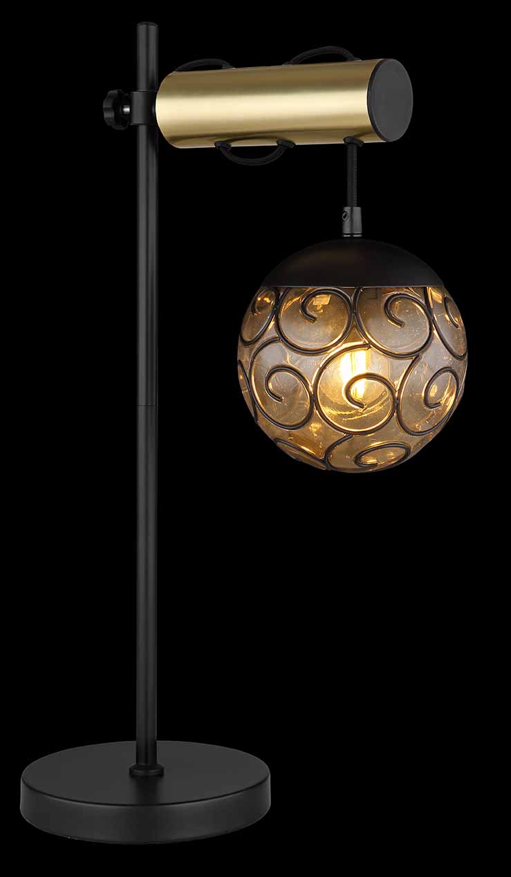 Orientalische schwarze Kugel-Tischlampe Globo Fitz – Bild 4