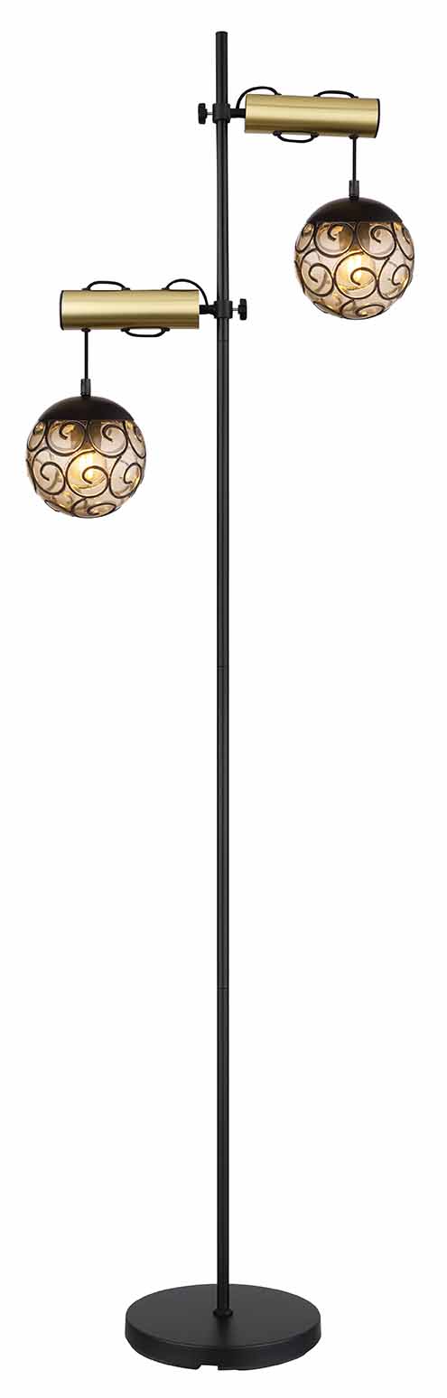 Orientalische schwarze Metall-Stehlampe Globo Fitz – Bild 2