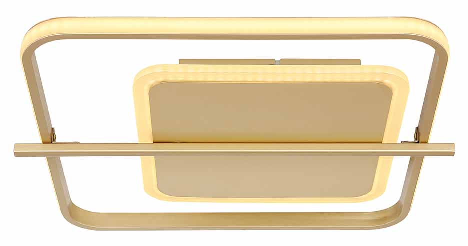 Quadratische goldfarbene Design-Deckenlampe Globo Reball – Bild 2