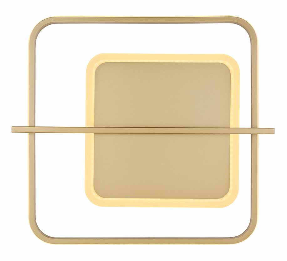 Quadratische goldfarbene Design-Deckenlampe Globo Reball – Bild 3