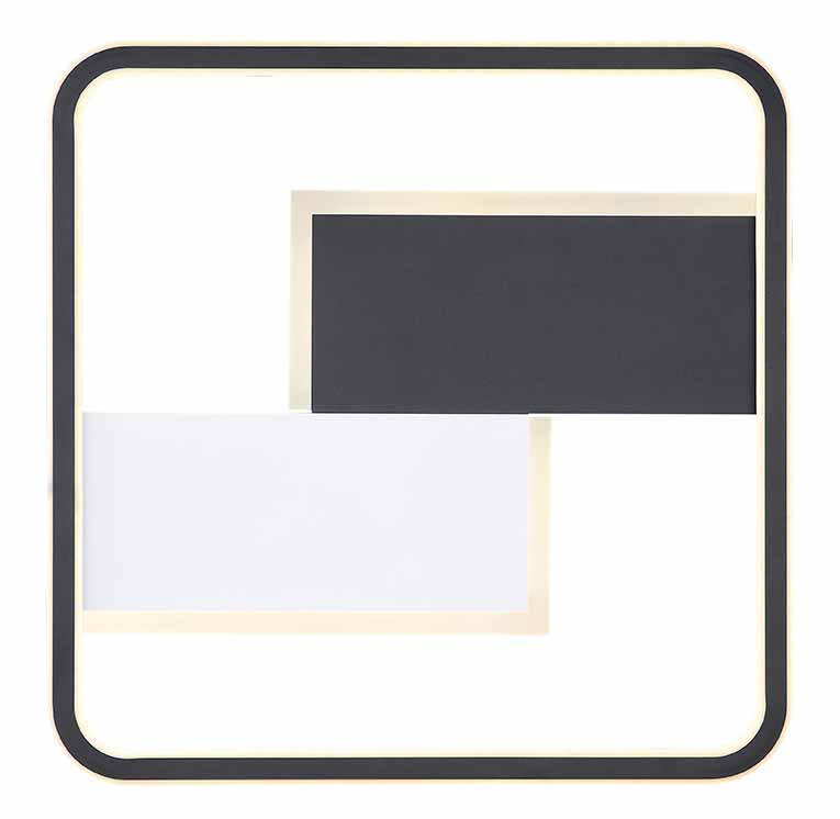 Quadratische moderne schwarze Deckenlampe Globo Jenna – Bild 3