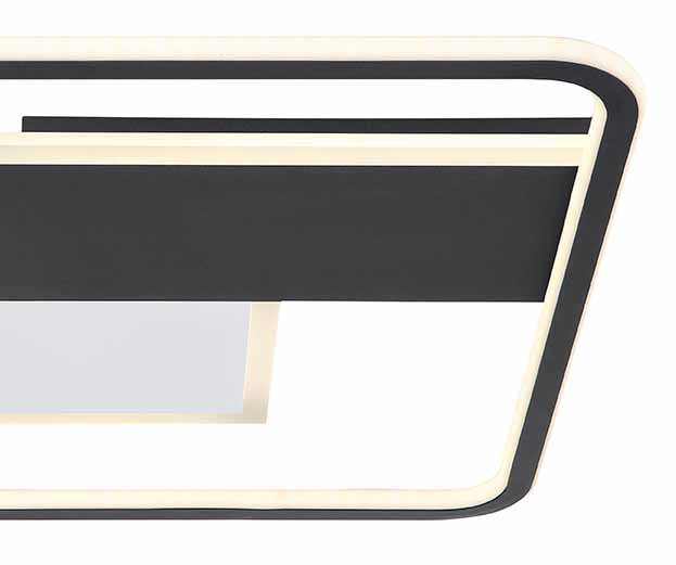 Quadratische moderne schwarze Deckenlampe Globo Jenna – Bild 4