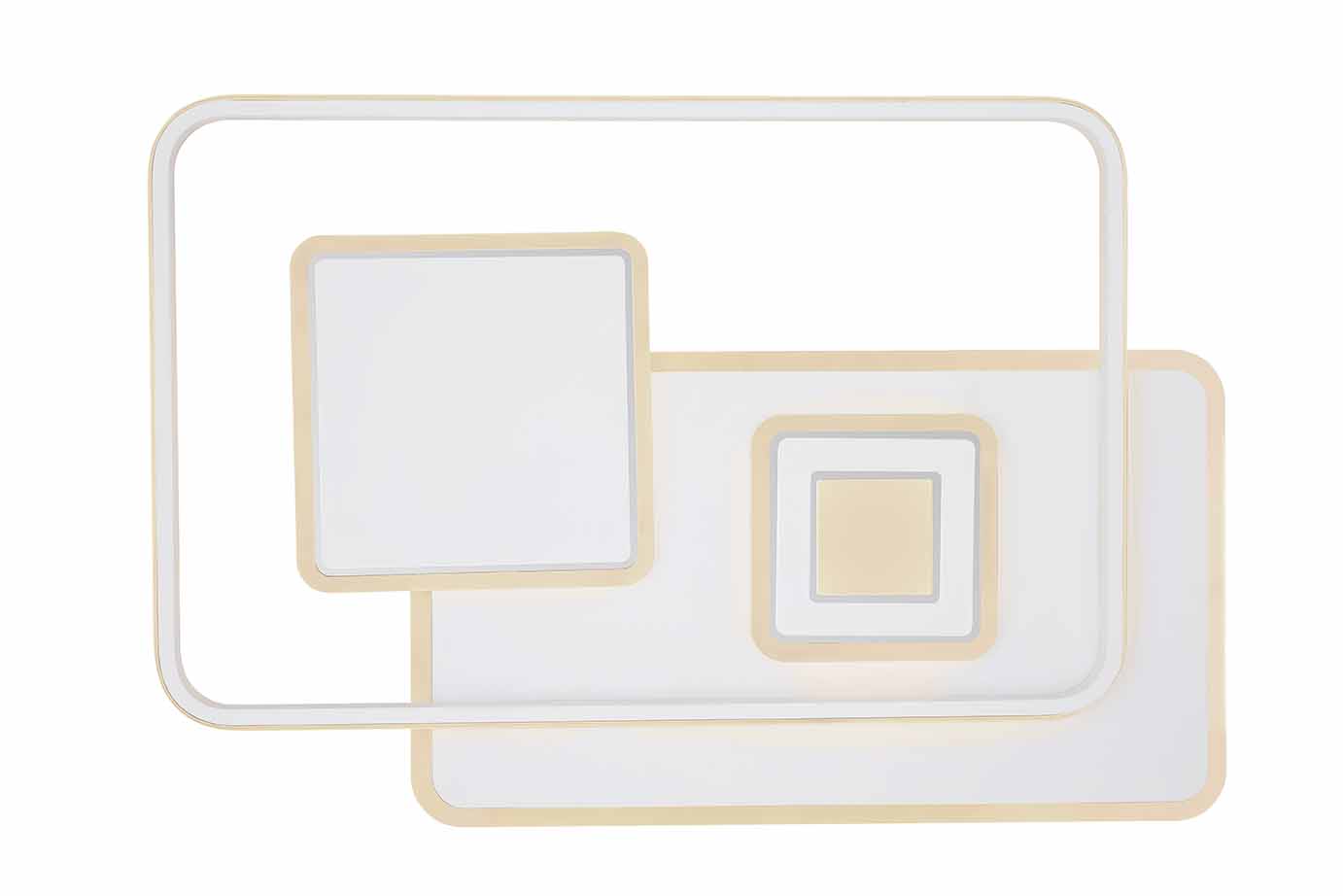 Rechteckige moderne weiße Deckenlampe Globo Roderick – Bild 3