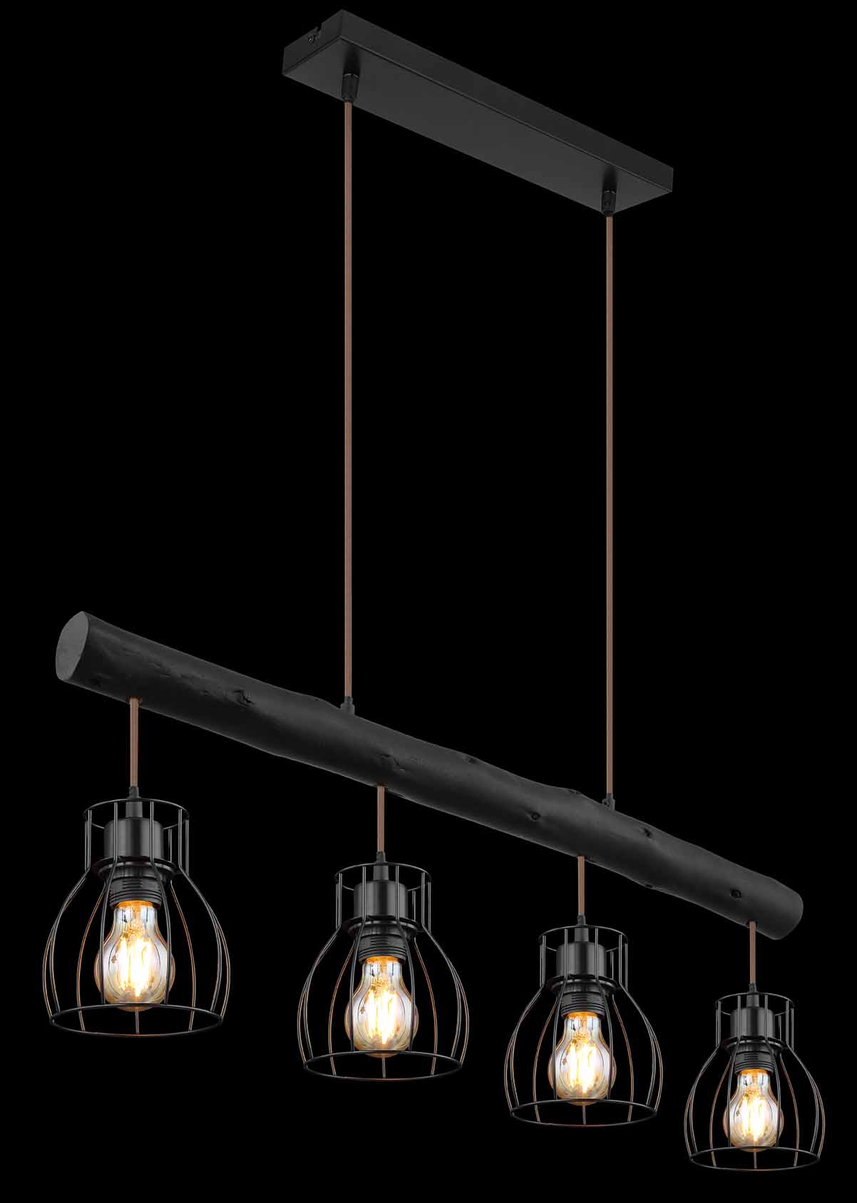 Retro Hängelampe schwarz Metall Globo Mina – Bild 4