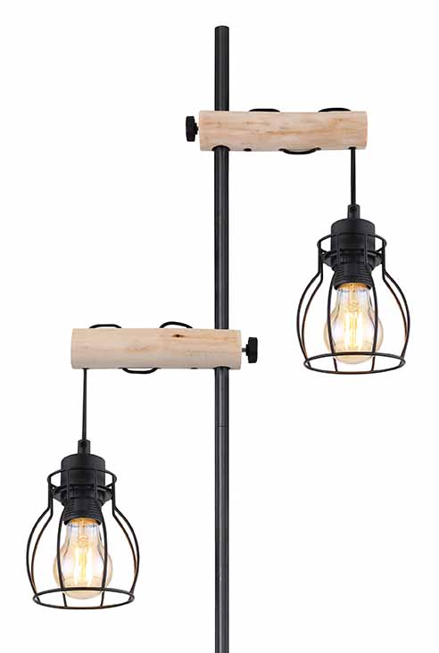 Retro schwarz Metall Hängelampe Globo Mina – Bild 3