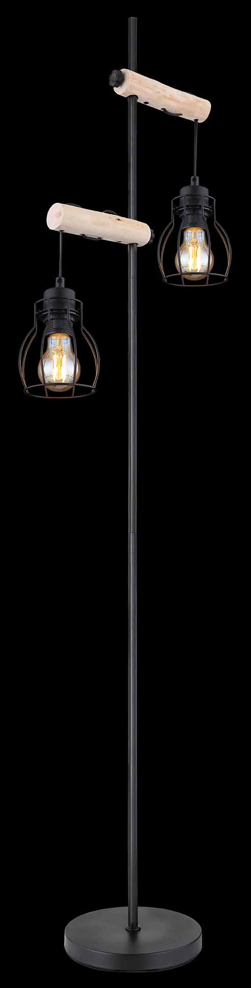 Retro schwarz Metall Hängelampe Globo Mina – Bild 5