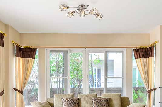 Runde 5-Kristallkappen Deckenlampe Nickel Globo Kris – Bild 2