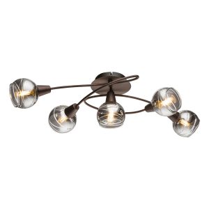 runde-deckenlampe-bronze-5-rauchglaskappen-globo-isla-54347-5