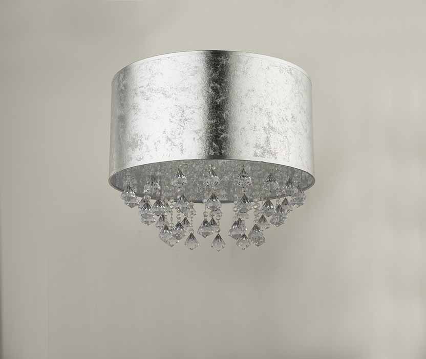 Runde klassische Nickel Deckenleuchte Globo Amy I – Bild 5