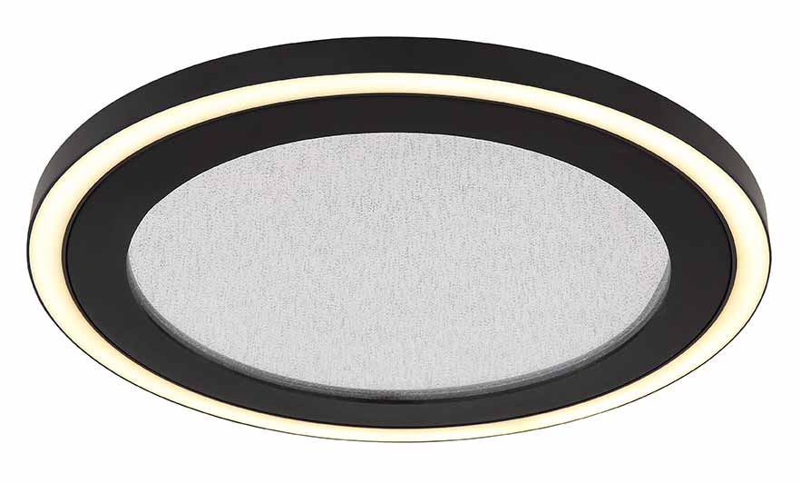 Runde moderne Deckenlampe schwarz/weiß Globo Davies – Bild 4